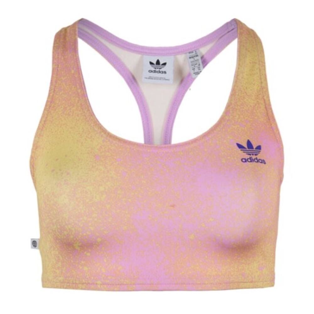 Adidas Originals Bliss Lilac/Almost Yellow Racerback Sports Bra Size M NWT✨